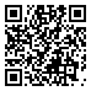 QR code encoding the Bitcoin address as a bitcoin: payment URI